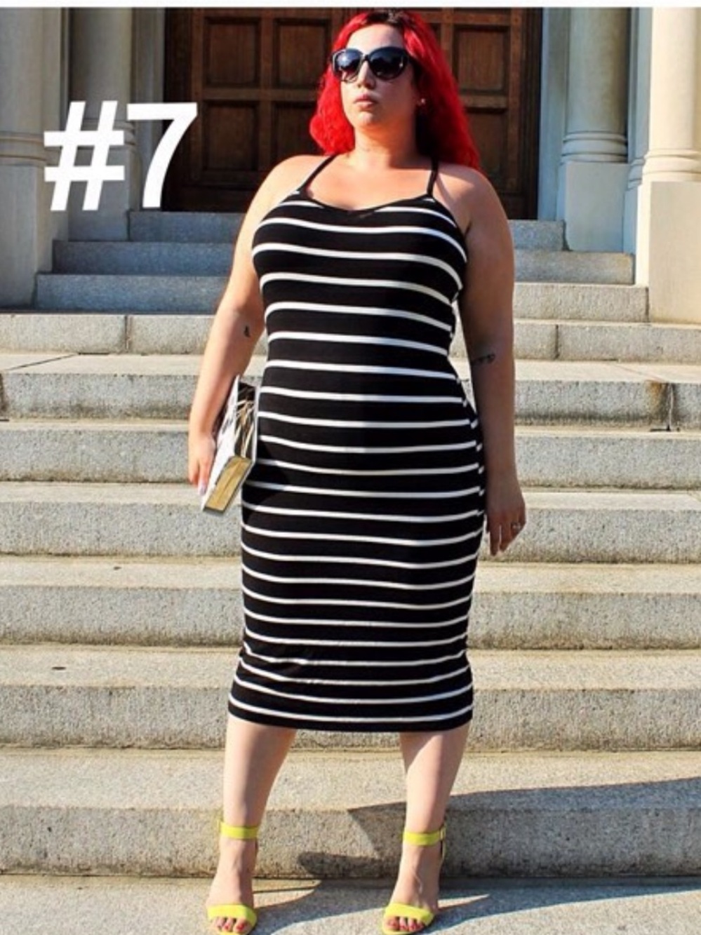 Finesse Striped Racerback Bodycon Dress